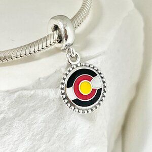 Pandora Colorado State Flag Exclusive Dangle S925 Silver Charm